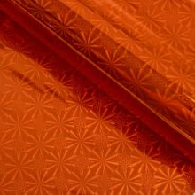 Плёнка голография, оранжевая, 200 гр, 70 см*7,5 м