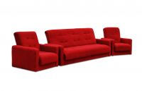 Комплект мягкой мебели диван и два кресла Милан красный
