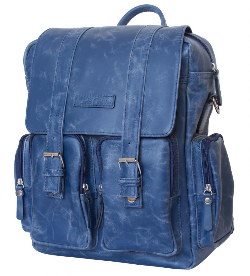 Кожаный рюкзак-сумка Carlo Gattini Fiorentino blue 3003-07