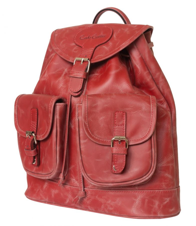 Женский кожаный рюкзак Carlo Gattini Arno red 3011-09
