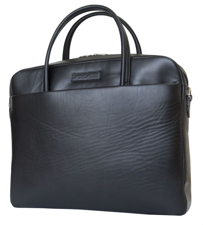 Кожаная мужская сумка Carlo Gattini Como black 5005-01
