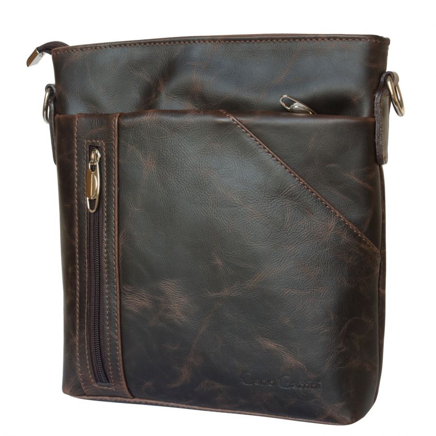 Кожаная мужская сумка Carlo Gattini Lonato brown 5011-02