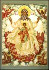 Икона Новозаветная Троица - Отечество (рукописная)