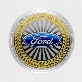 10 рублей Ford, серия автомобили мира, цветная,гравировка