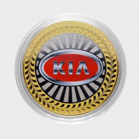 10 рублей Kia , серия автомобили мира, цветная,гравировка