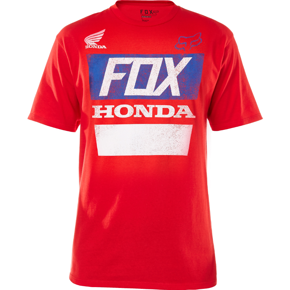 Fox Honda Distressed Basic Tee футболка, красная