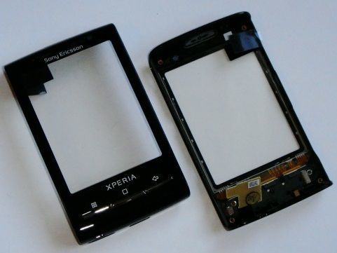 Тачскрин Sony Ericsson X10 Xperia mini  (в сборе с передней панелью) Оригинал