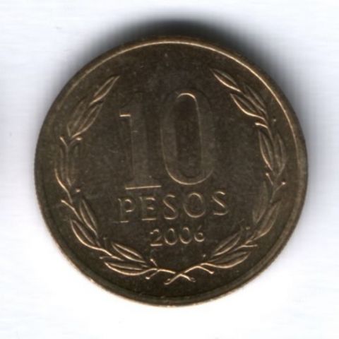 10 песо 2006 г. Чили