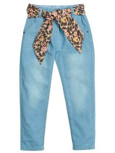 GWP388/2 Голубые джинсы для девочки с ремнем Pelican