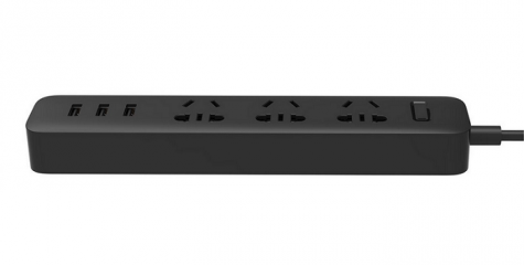 Удлинитель Xiaomi Mi Power Strip 3 (XMCXB01QM) черный, 1.8 м