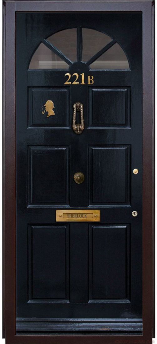 Наклейка на дверь - Шерлок 221b