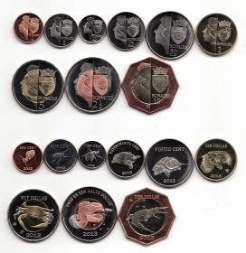Остров Бонайре Набор монет 2013 (9 монет)