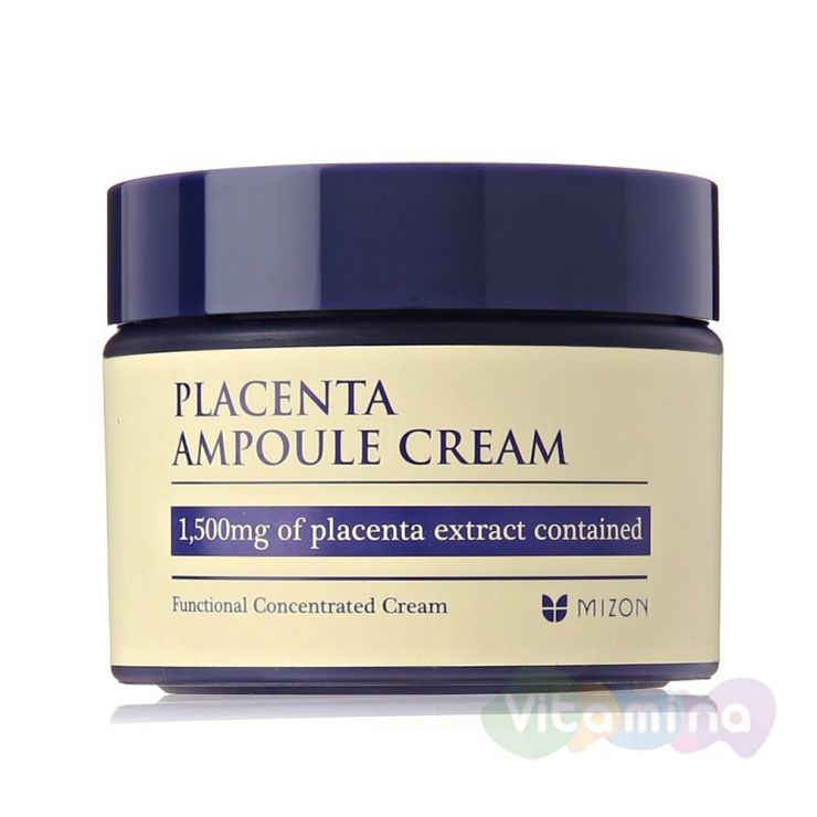 Крем для лица с плацентарным протеином - Placenta Ampoule Cream Mizon
