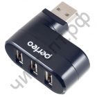 USB HUB USB-хаб Perfeo 3 Port, (PF-VI-H024 Black) чёрный USB 2.0 разветвитель на 3 порта