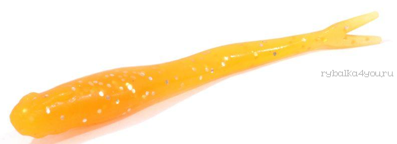 Слаг Aiko - Skinny 90 мм  / цвет 014-Crazy Orange  / 8шт / Запах Рыбы