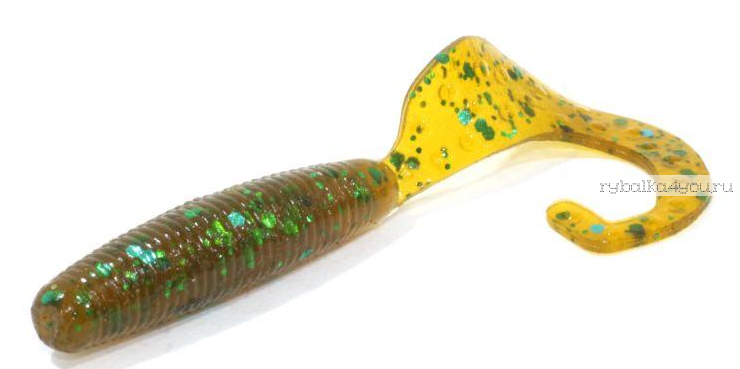 Твистеры Aiko Curly Tail F 2" 50 мм / 1,2 гр / запах рыбы / цвет - 004-Champagne   (упаковка 10 шт)