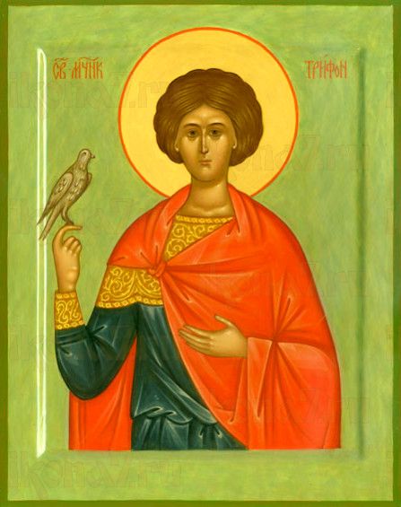 Трифон Апамейский (рукописная икона)