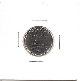 20 сентаво (Регулярный выпуск) Бразилия 1987