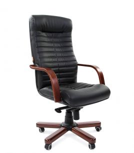 Кресло CHAIRMAN 480 WD/black для руководителя, экокожа, цвет черный