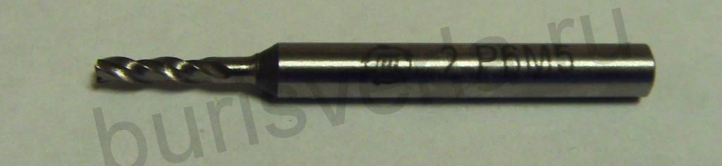 Фреза концевая 3-х заходная, Р6М5, 2 мм