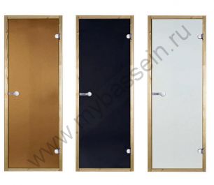 Дверь сосна STG 8×19 (Harvia), стекло сатин