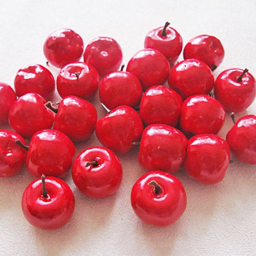 Яблоко-декор 3 см красное (муляж фруктов)
