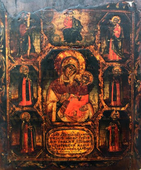 Тихвинская икона Божией Матери (копия 18 века)