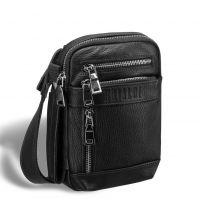 Кожаная сумка через плечо mini-формата BRIALDI West (Вест) relief black