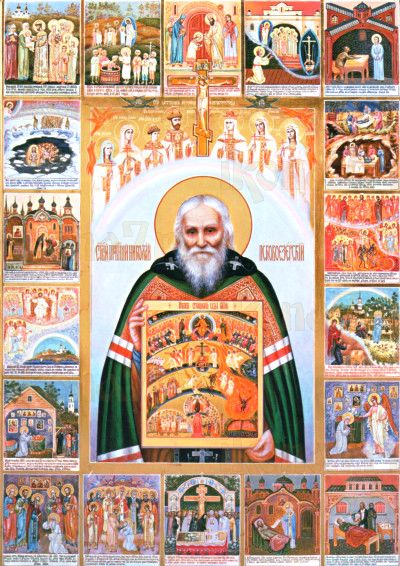 Николай Псковоезерский (100х120) икона (рукописная)