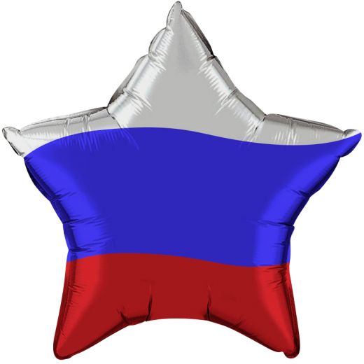 Шар (46 см) Звезда, Триколор России (эксклюзив)