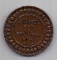 10 сантим 1914 г. Тунис