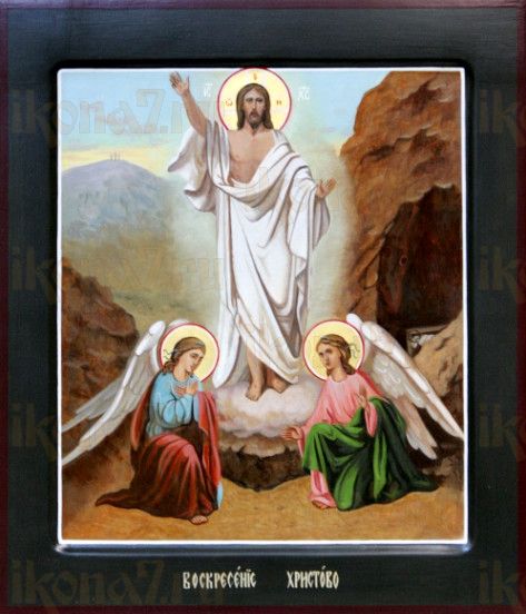 Воскресение Христово (рукописная икона)