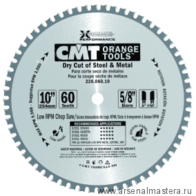 CMT 226.080.12 Диск пильный для пиления стали, железа (сухой рез) 305x25,4x2,2/1,8 0 8 FWF Z80