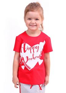 красная белорусская футболка для девочки