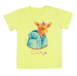 желтая футболка для девочки 5-7 лет
