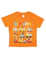 оранжевая футболка для мальчика 1-2 лет