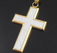 Крест с алмазной крошкой