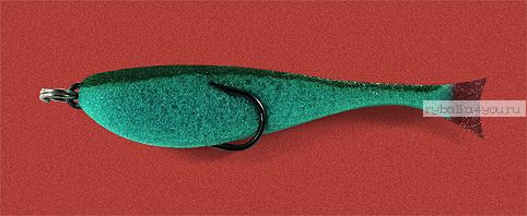 Поролоновая рыбка OnlySpin Bait 65 мм / упаковка 5 шт / цвет: зеленый
