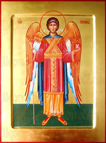 Рафаил Архангел (рукописная икона)