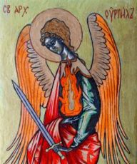 Уриил Архангел (рукописная икона)