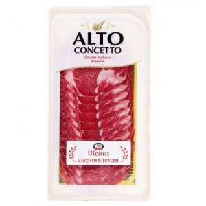 Ветчина сыровяленая из свинины Шейка Коппа в нарезке Alto Concetto Coppa - 100 г (Россия)