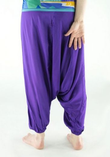 Яркие фиолетовые штаны алладины (афгани) из вискозы, интернет магазин, Москва
