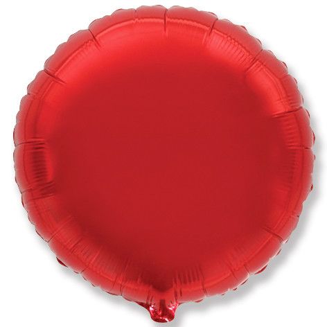 Круг красный шар фольгированный с гелием