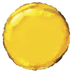 Круг золотой шар фольгированный с гелием