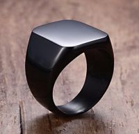 Перстень мужской черный