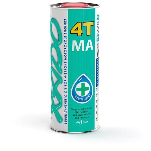 Масло моторное XADO Atomic Oil для мототехники 10W-40 4T MA Super Synthetic (жестебанка 1 л)