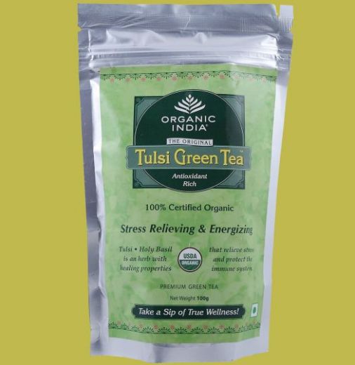 Купить тулси с зелёным чаем Organic India Tulsi Green tea. Интернет магазин Ind-Bazaar.ru