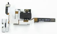 FLC (Шлейф) Apple iPhone 4S (на разъем гарнитуру с боковыми кнопками) (black) Оригинал