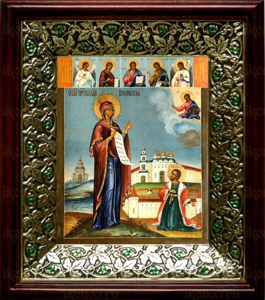 Явление Богородицы Андрею Боголюбскому (21х24), киот со стразами