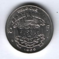 10 франков 1969 г. Бельгия Belgique